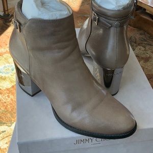 Jimmy Choo Taupe Heeled Boots